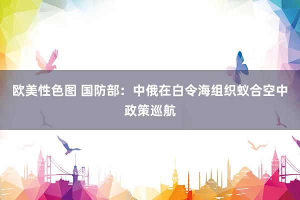 欧美性色图 国防部：中俄在白令海组织蚁合空中政策巡航