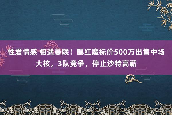 性爱情感 相遇曼联！曝红魔标价500万出售中场大核，3队竞争，停止沙特高薪