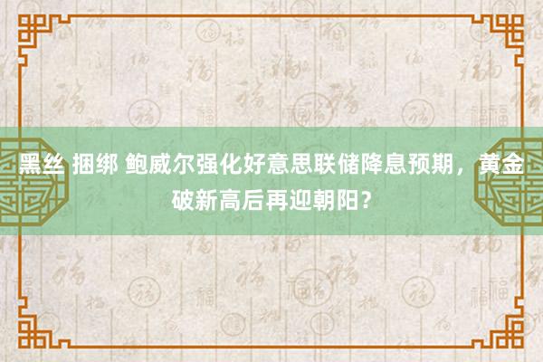 黑丝 捆绑 鲍威尔强化好意思联储降息预期，黄金破新高后再迎朝阳？