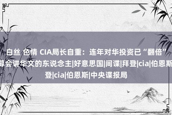 白丝 色情 CIA局长自重：连年对华投资已“翻倍”，现时正招募会讲华文的东说念主|好意思国|间谍|拜登|cia|伯恩斯|中央谍报局